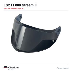 LS2 FF808 Stream II Photochromic Visor — Auto-Tint Day & Night