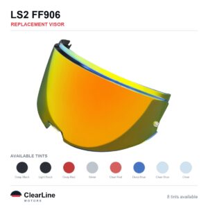 LS2 FF906 Replacement Visor — Smoke, Clear, Silver Tints