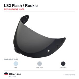LS2 Flash / Rookie Replacement Visor — Smoke, Clear, Silver Tints