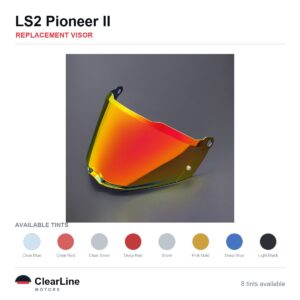 LS2 Pioneer II Replacement Visor — Smoke, Clear, Gold Tints