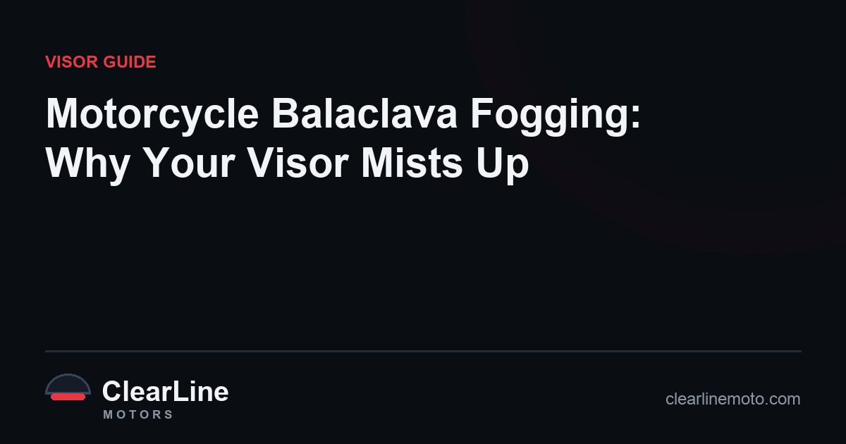Motorcycle Balaclava Fogging: Why Your Visor Mists Up