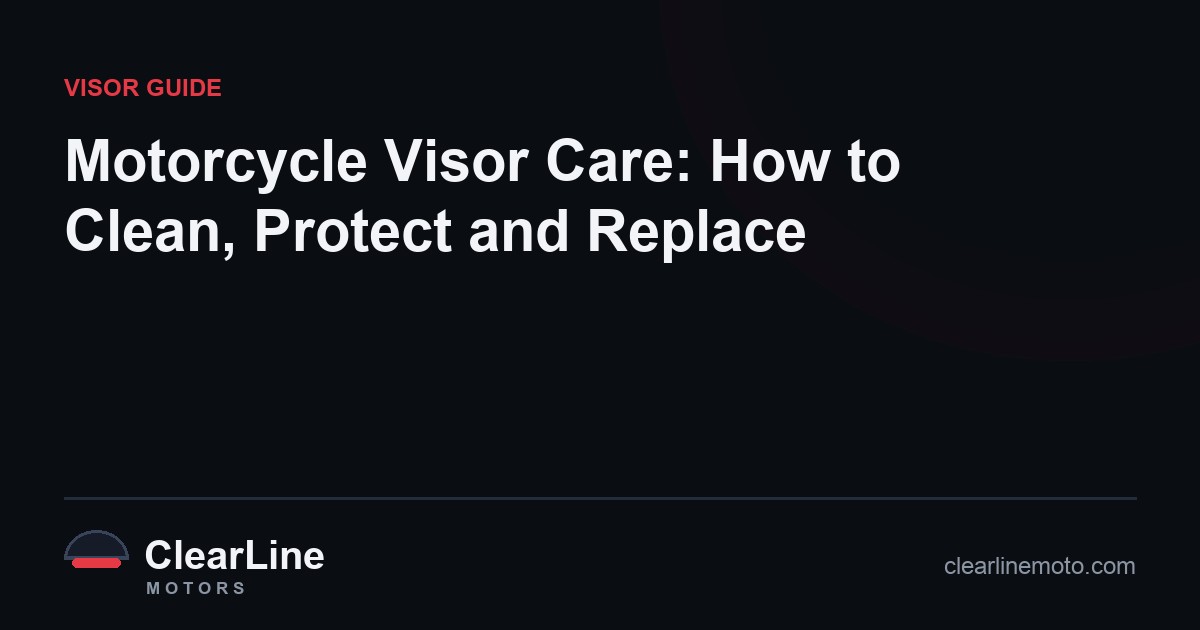 Motorcycle Visor Care: How to Clean, Protect and Replace