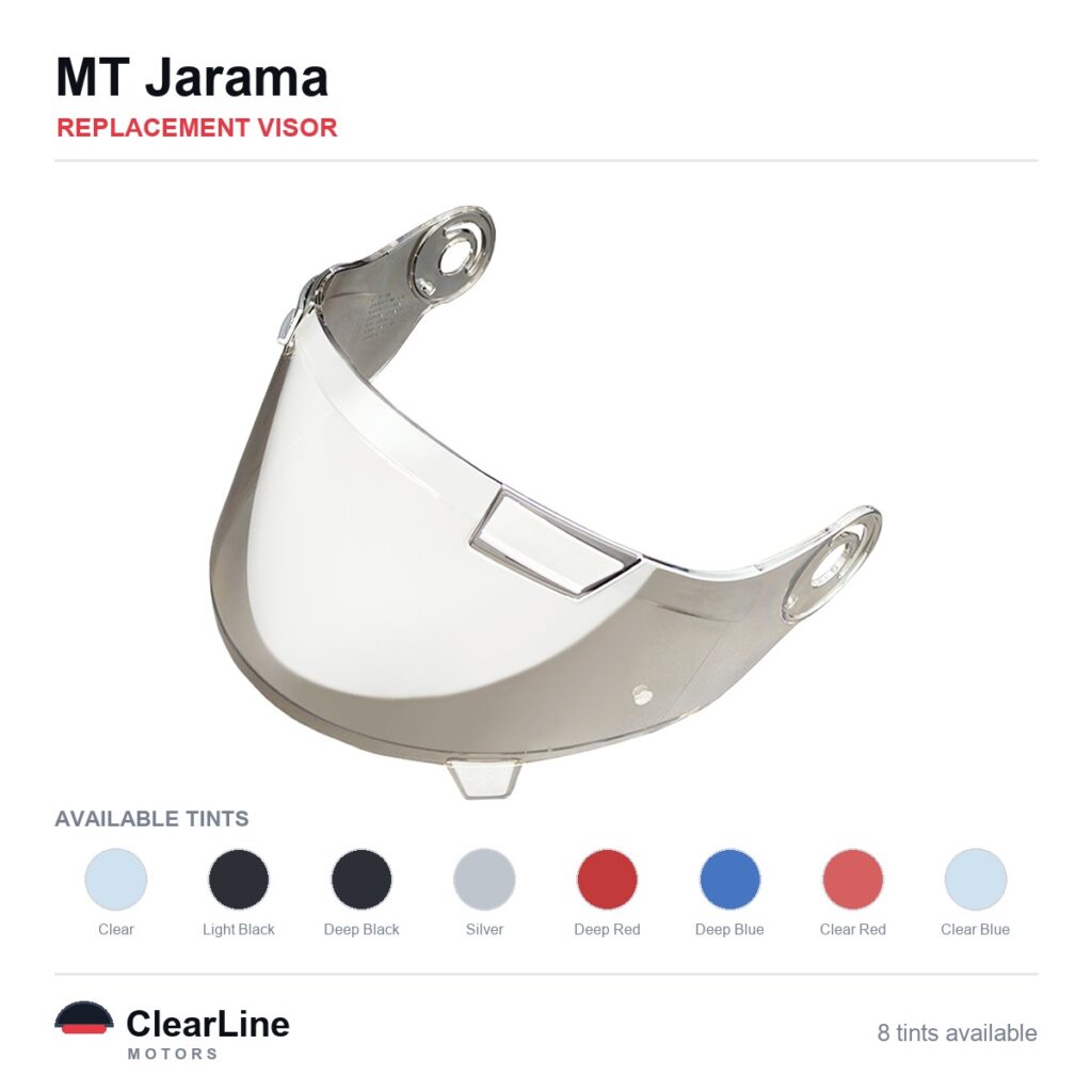 MT Jarama Replacement Visor — Smoke, Clear, Silver Tints