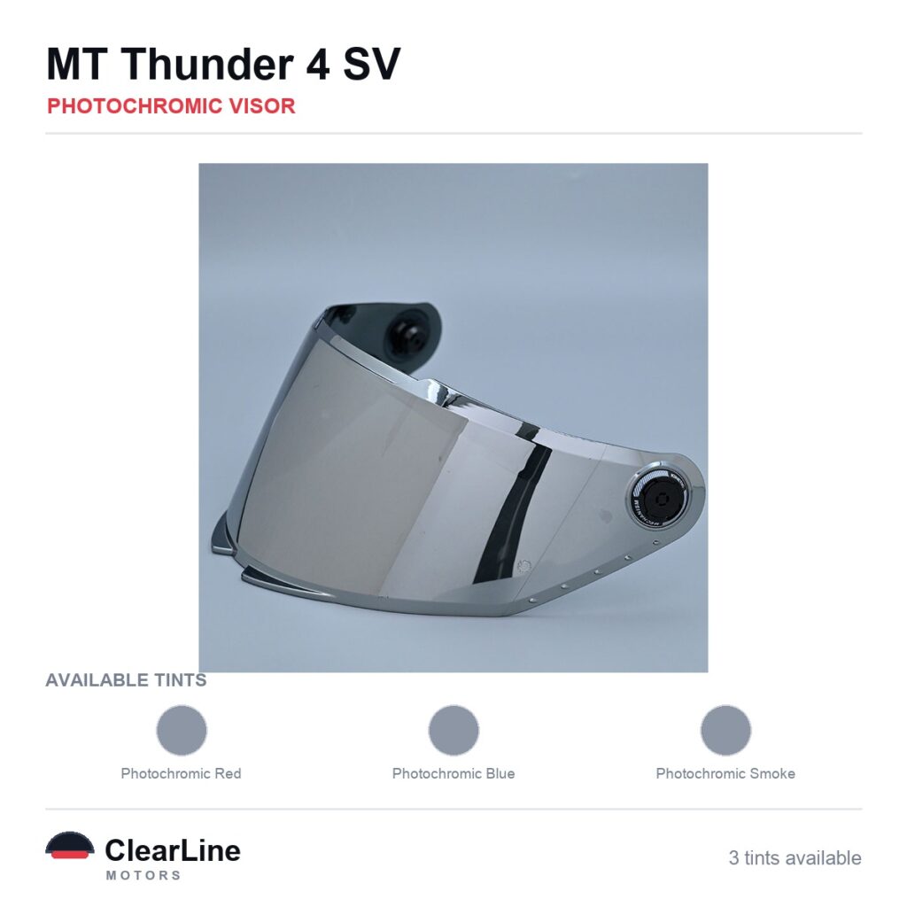 MT Thunder 4 SV Photochromic Visor — Auto-Tint Day & Night