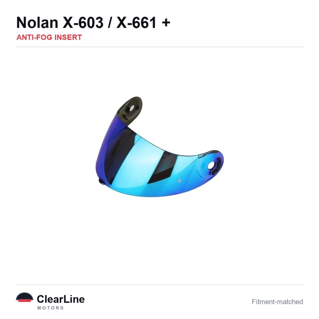 Nolan X-603 / X-661 / X-702 GT / X-702 & more Anti-Fog Insert — Stops Visor Fogging