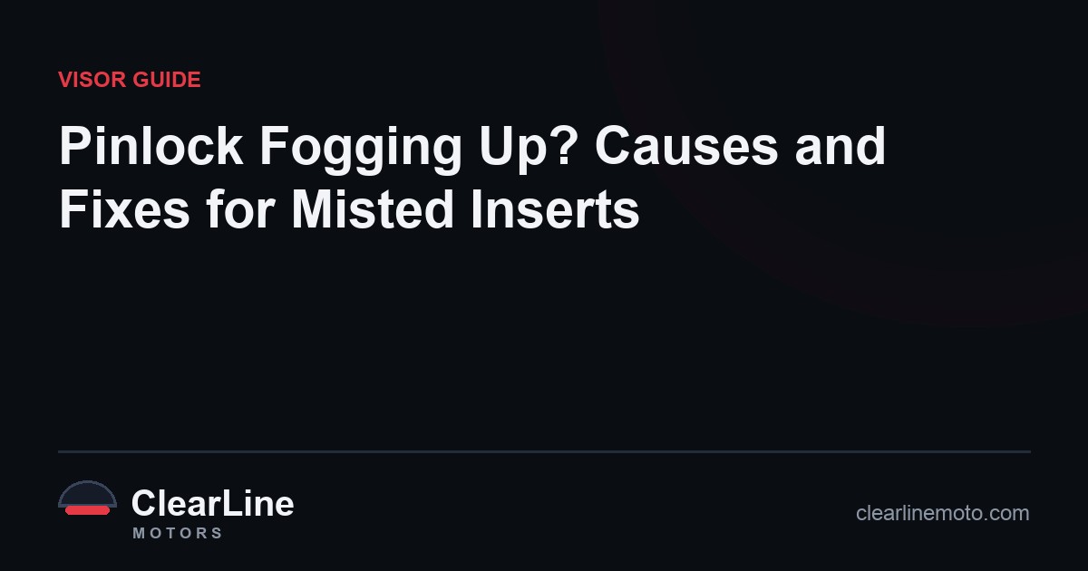 Pinlock Fogging Up? Causes and Fixes for Misted Inserts