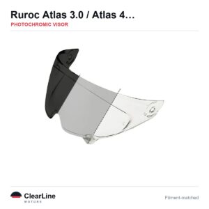 Ruroc Atlas 3.0 / Atlas 4.0 Photochromic Visor — Auto-Tint Day & Night