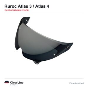 Ruroc Atlas 3 / Atlas 4 Photochromic Visor — Auto-Tint Day & Night