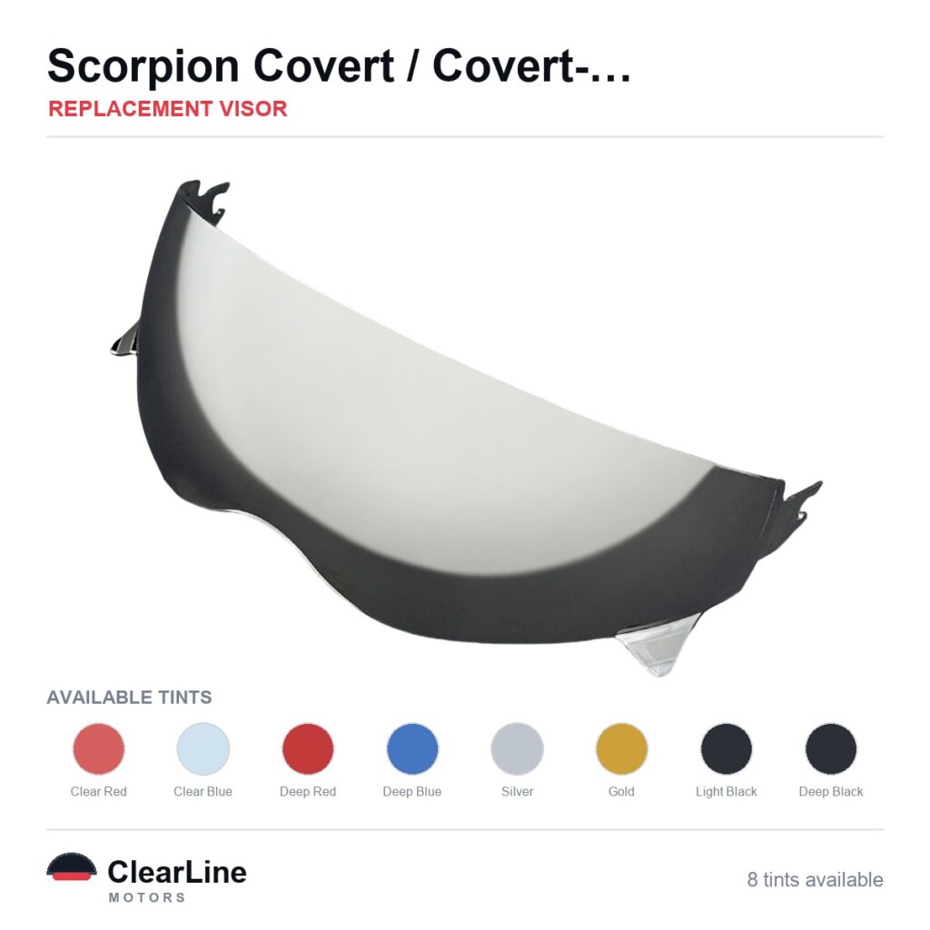Scorpion Covert / Covert-X / EXO-Combat Replacement Visor — Smoke, Clear, Gold Tints