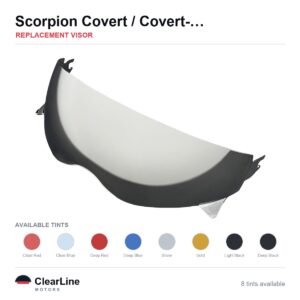 Scorpion Covert / Covert-X / EXO-Combat Replacement Visor — Smoke, Clear, Gold Tints