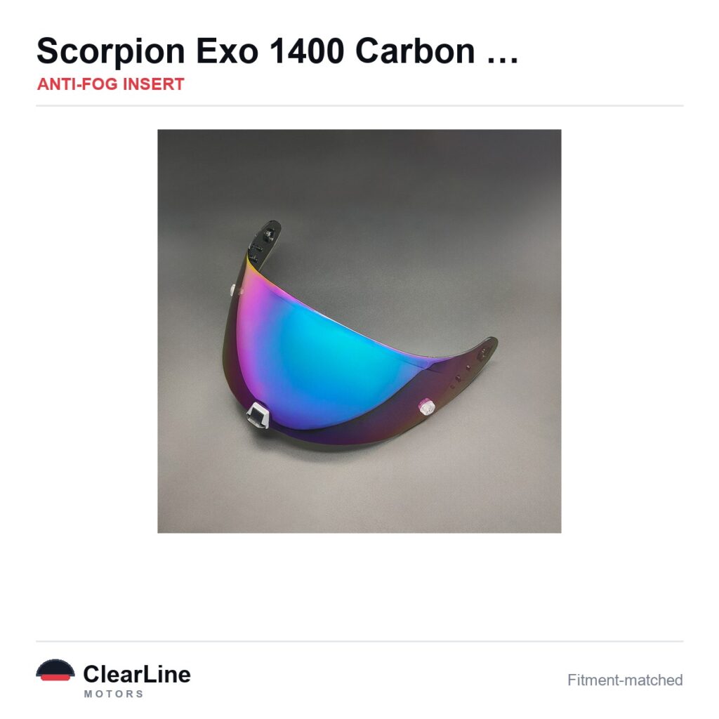 Scorpion Exo 1400 Carbon / Exo 520 / R1 Anti-Fog Insert — Stops Visor Fogging