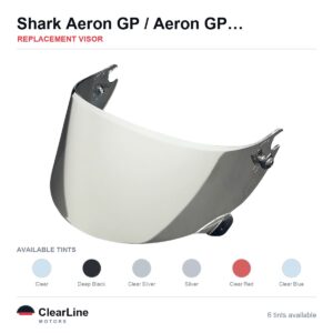 Shark Aeron GP FIM / Aeron GP / Race-R Pro Carbon & more Replacement Visor — Smoke, Clear, Silver Tints