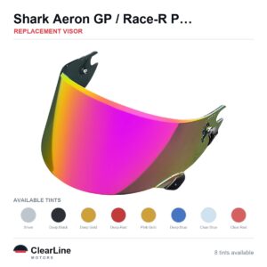 Shark Aeron GP / Race-R Pro / Speed-R Replacement Visor — Smoke, Clear, Gold Tints