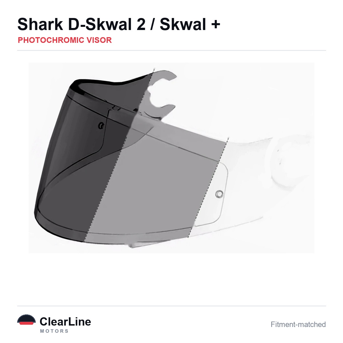 Shark D-Skwal 2 / Skwal / Spartan Carbon Photochromic Visor
