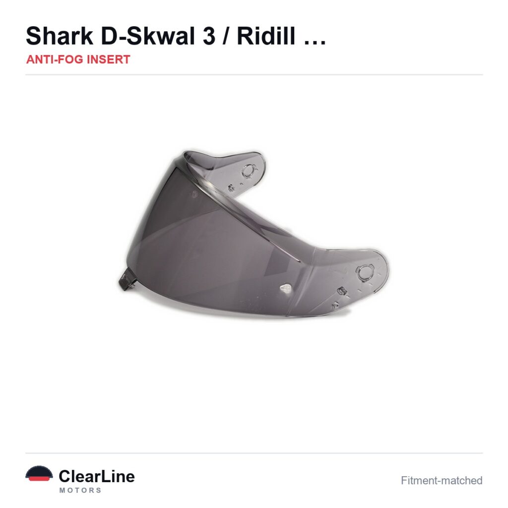 Shark D-Skwal 3 / Ridill 2 / Skwal i3 / VZ 400 Anti-Fog Insert — Stops Visor Fogging