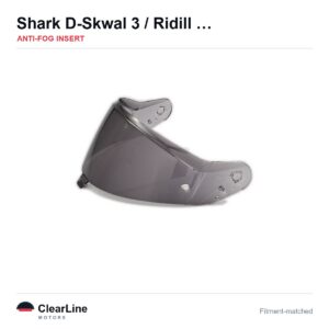 Shark D-Skwal 3 / Ridill 2 / Skwal i3 / VZ 400 Anti-Fog Insert — Stops Visor Fogging