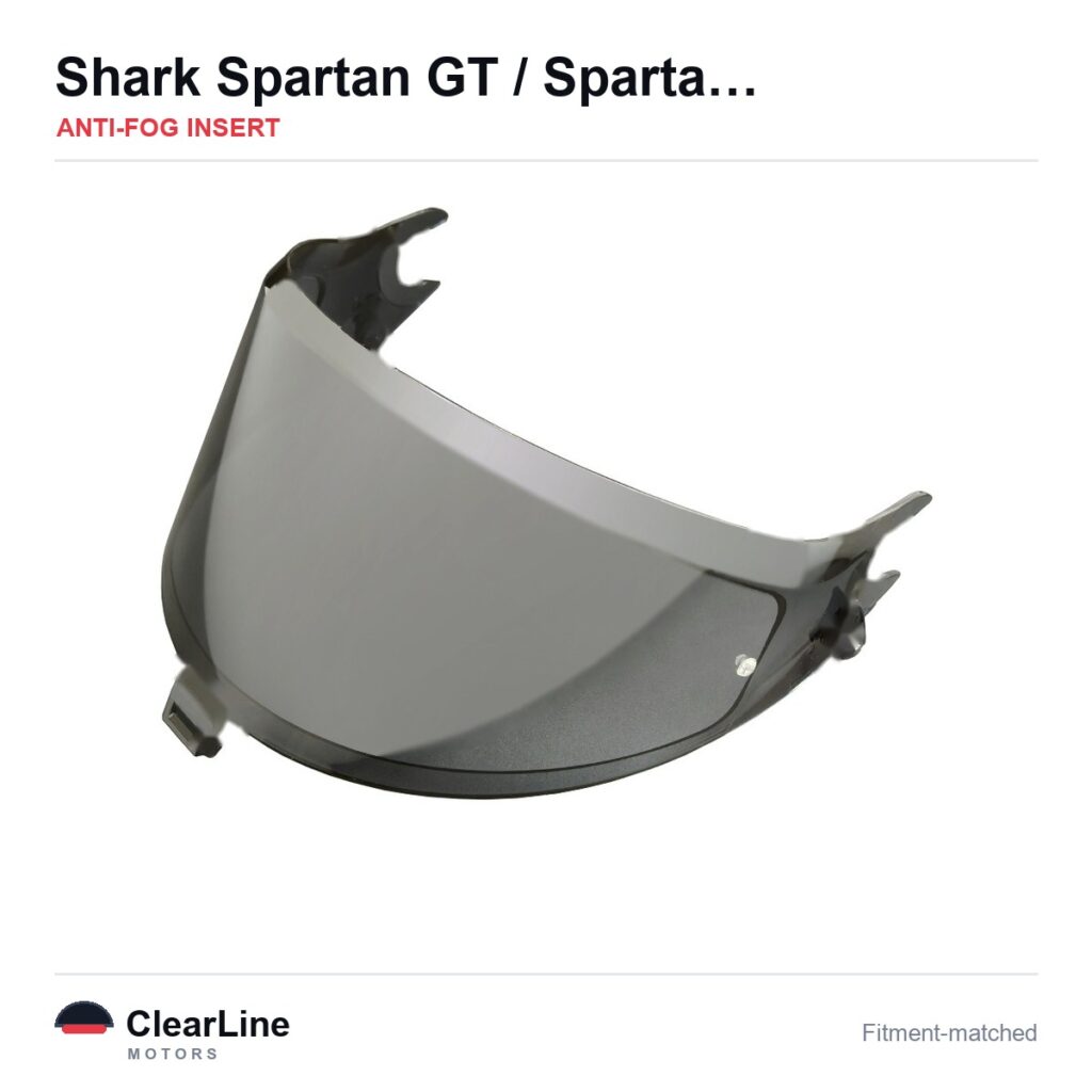 Shark Spartan GT Pro / Spartan GT / Spartan RS Anti-Fog Insert — Stops Visor Fogging
