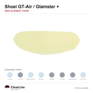 Shoei Glamster / GT-Air / J-Cruise / J.O & more Replacement Visor — Multiple Tints