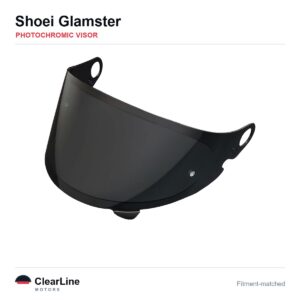 Shoei Glamster Photochromic Visor — Auto-Tint Day & Night
