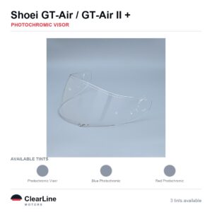 Shoei GT-Air II / GT-Air / Neotec Photochromic Visor — Auto-Tint Day & Night