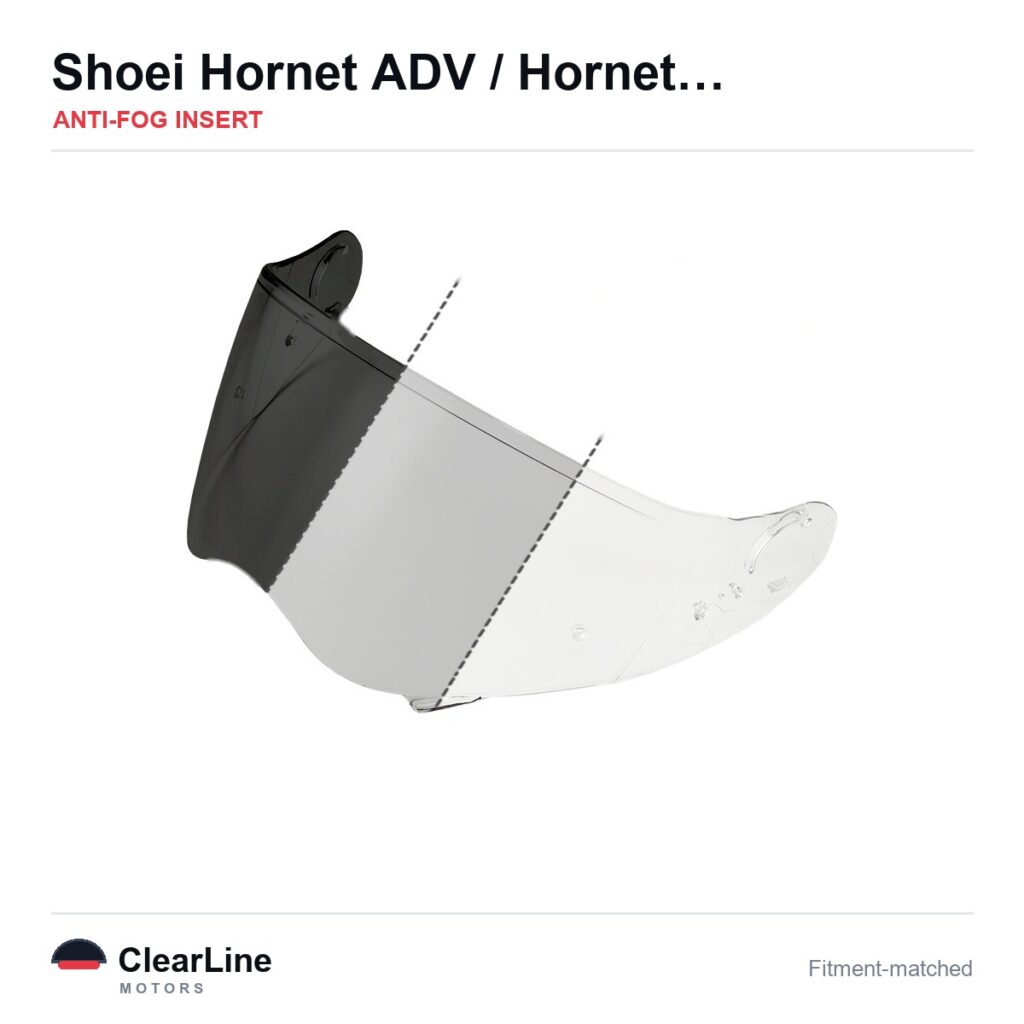 Shoei Hornet ADV / Hornet X2 Anti-Fog Insert — Stops Visor Fogging