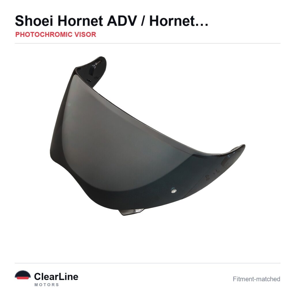 Shoei Hornet ADV / Hornet X2 Photochromic Visor — Auto-Tint Day & Night
