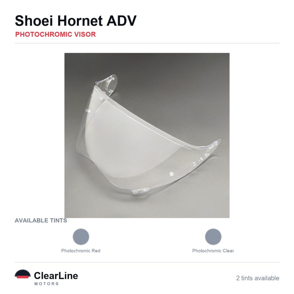 Shoei Hornet ADV Photochromic Visor — Auto-Tint Day & Night