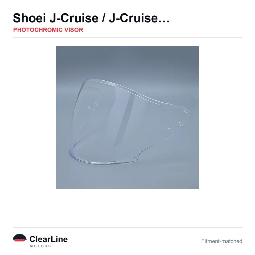 Shoei J-Cruise II / J-Cruise / J-Force 4 Photochromic Visor — Auto-Tint Day & Night