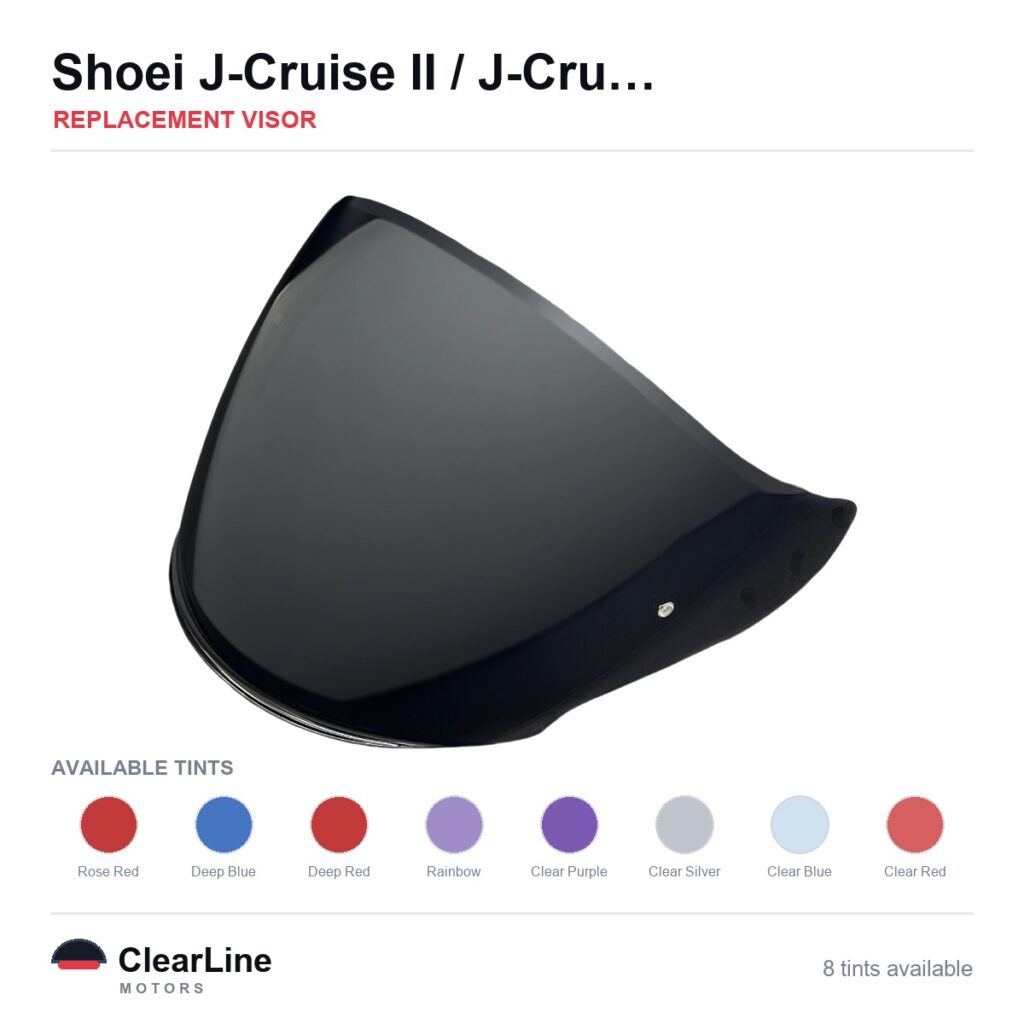 Shoei J-Cruise II / J-Cruise / J-Force 4 Replacement Visor — Iridium, Smoke, Clear Tints