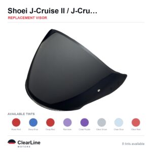 Shoei J-Cruise II / J-Cruise / J-Force 4 Replacement Visor — Iridium, Smoke, Clear Tints