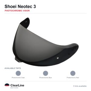 Shoei Neotec 3 Photochromic Visor — Auto-Tint Day & Night