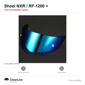 Shoei NXR / RF-1200 / RYD / X-14 & more Photochromic Visor — Auto-Tint Day & Night