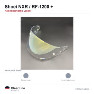 Shoei NXR / RF-1200 / X-14 / X-Spirit & more Photochromic Visor — Auto-Tint Day & Night