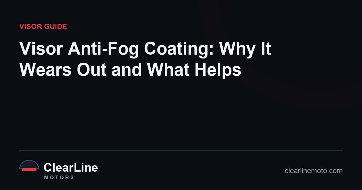 Visor Anti-Fog Coating: Why It Wears Out and What Helps