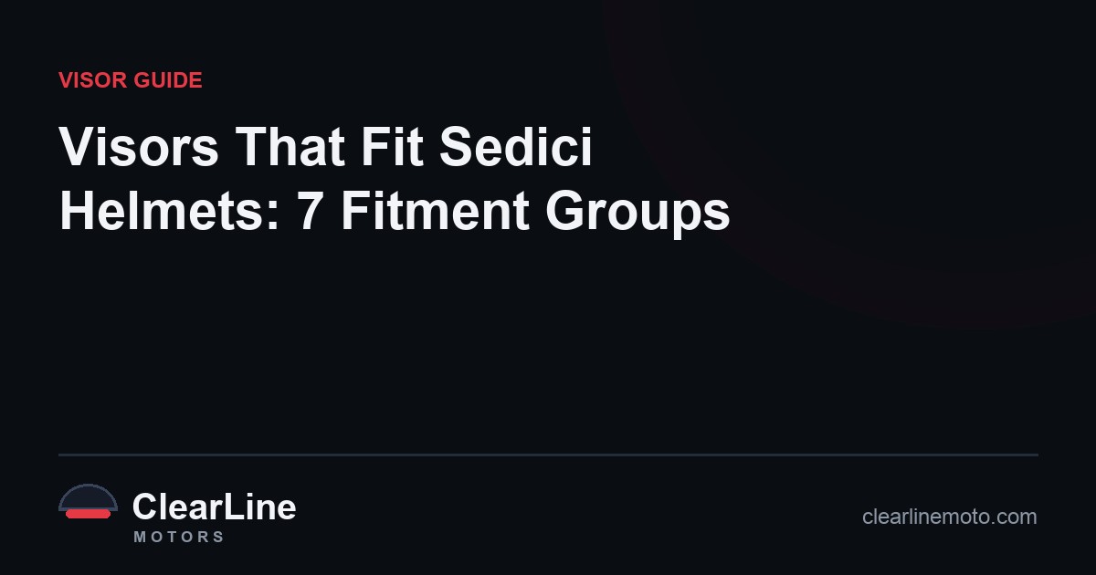 Visors That Fit Sedici Helmets: 7 Fitment Groups