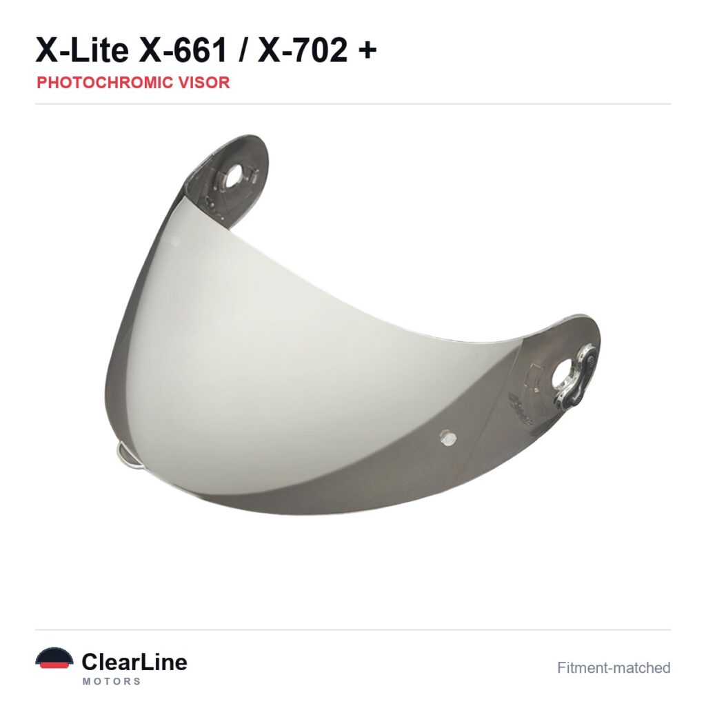 X-Lite X-661 / X-702 / X-802RR / X-803 RS & more Photochromic Visor — Auto-Tint Day & Night