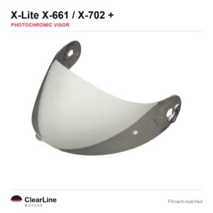 X-Lite X-661 / X-702 / X-802RR / X-803 RS & more Photochromic Visor — Auto-Tint Day & Night