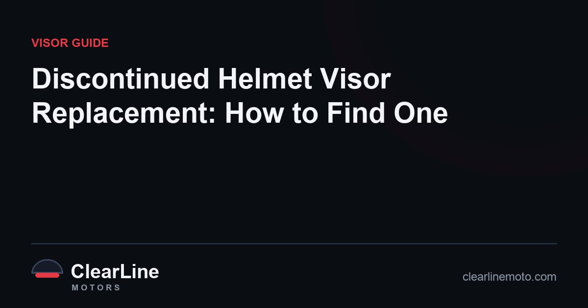 Discontinued Helmet Visor Replacement: How to Find One