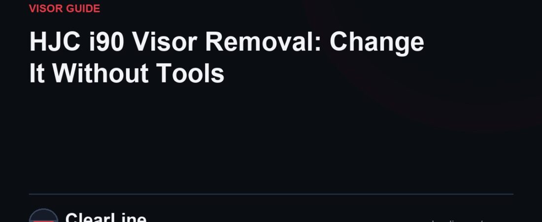 HJC i90 Visor Removal: Change It Without Tools