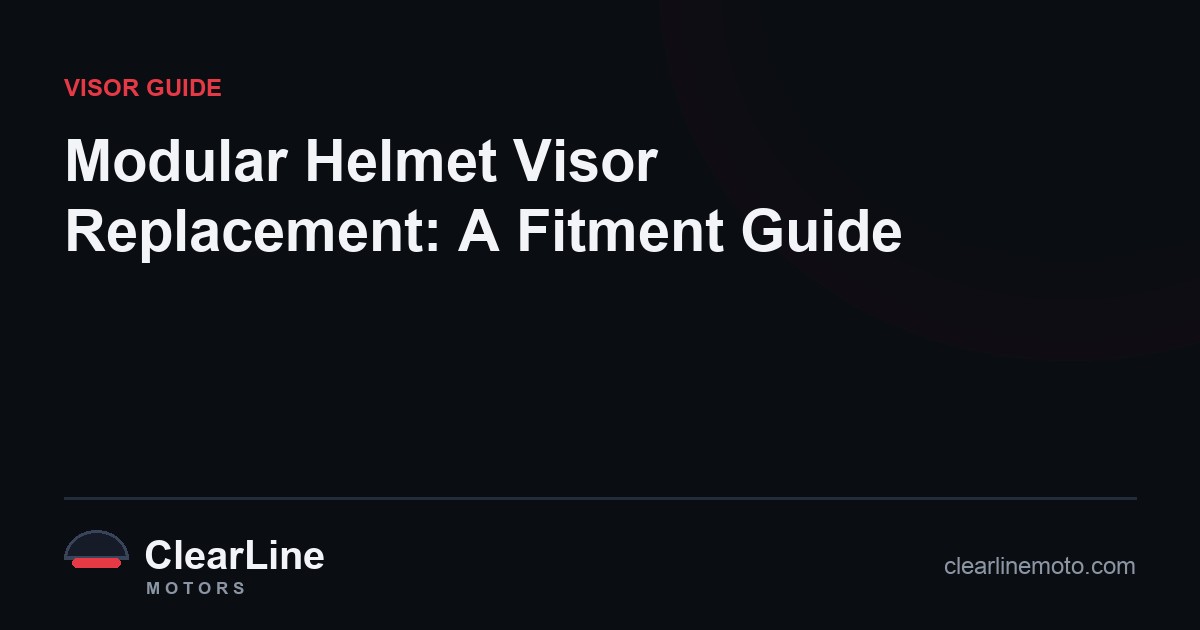 Modular Helmet Visor Replacement: A Fitment Guide