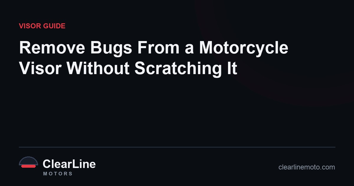 Remove Bugs From a Motorcycle Visor Without Scratching It