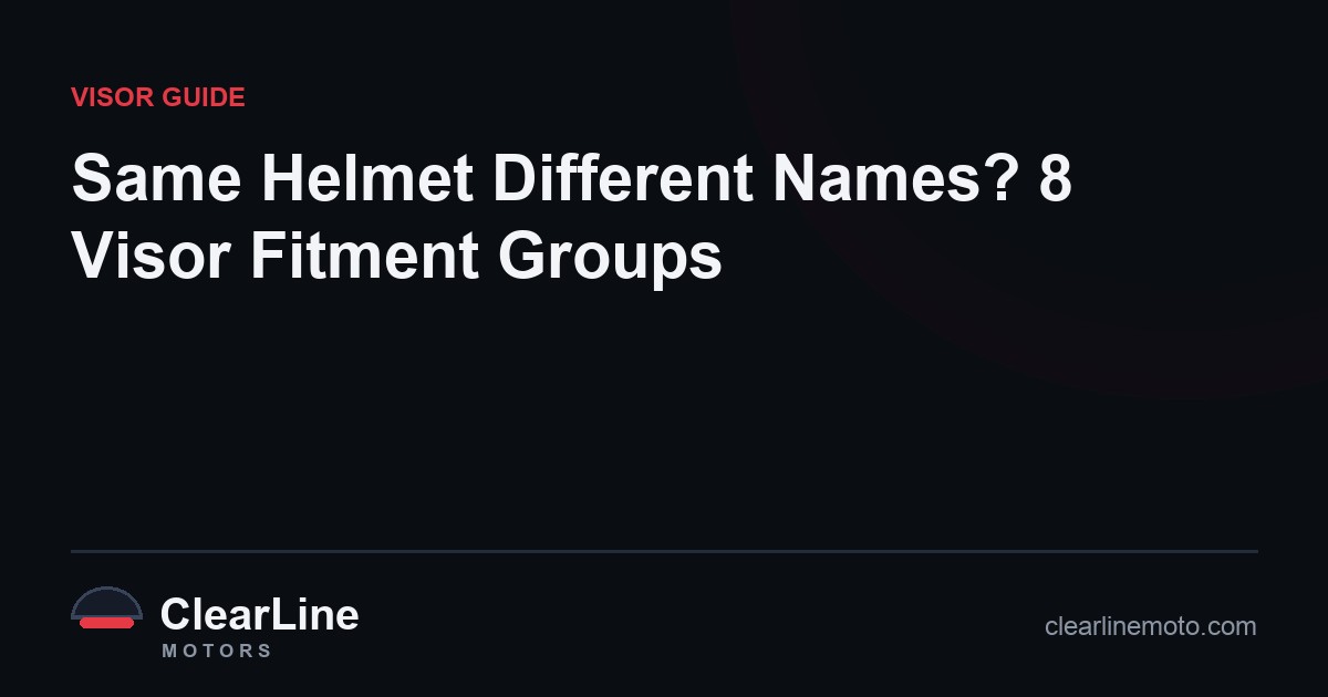 Same Helmet Different Names? 8 Visor Fitment Groups