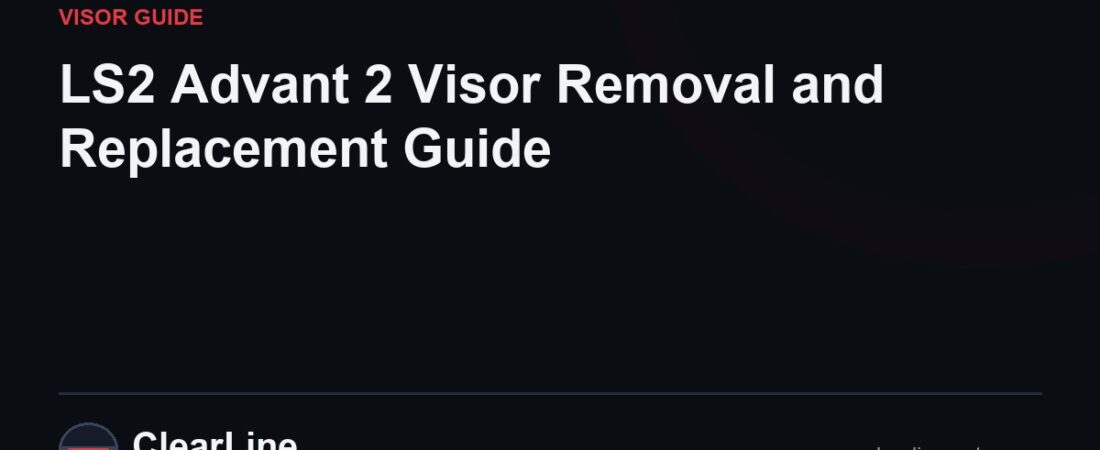 LS2 Advant 2 Visor Removal and Replacement Guide